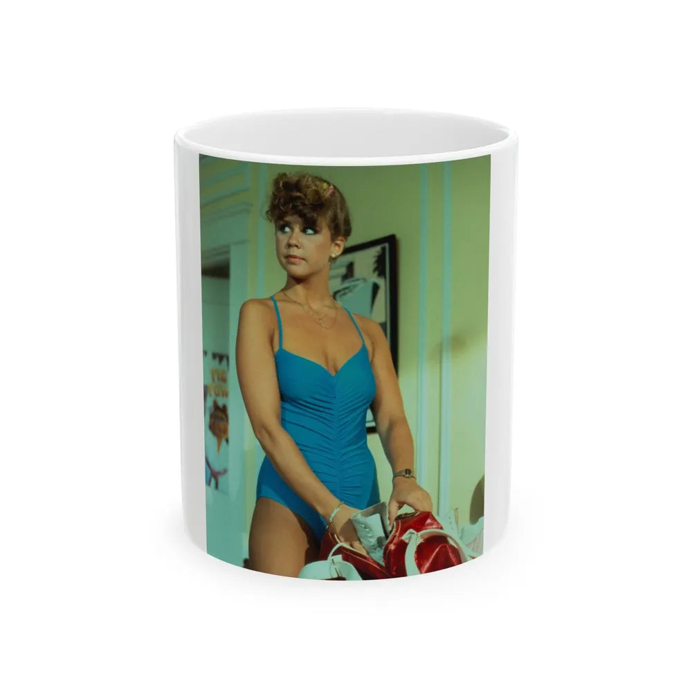 Linda Blair #167 (Vintage Female Icon) White Coffee Mug-11oz-Go Mug Yourself