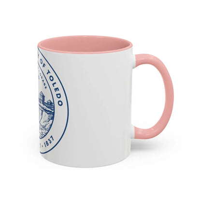 Seal of Toledo Ohio - Accent Coffee Mug-Go Mug Yourself