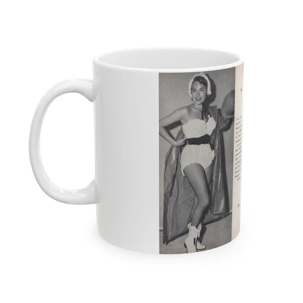 Terry Moore #458 - 66 PHOTOGRAPHS OF Terry MOORE U.K. Pocket Mag. Pages 46 & 47 (Vintage Female Icon) White Coffee Mug-Go Mug Yourself