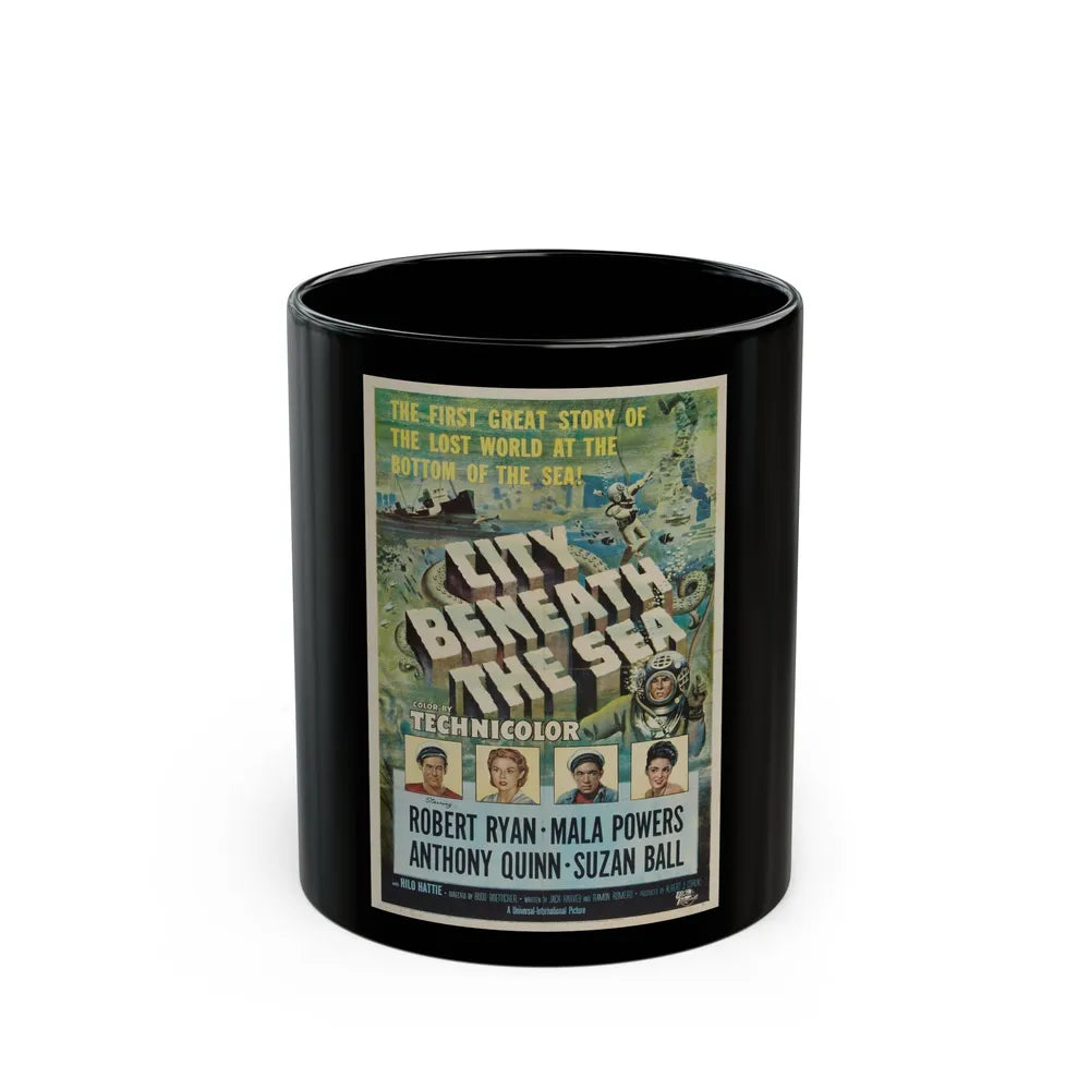 CITY BENEATH THE SEA 1953 Movie Poster - Black Coffee Mug-11oz-Go Mug Yourself