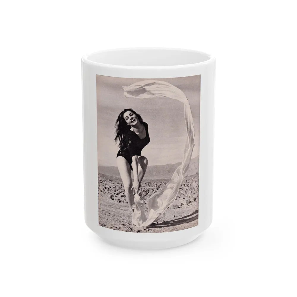 Julie Newmar #374 (Vintage Female Icon) White Coffee Mug-15oz-Go Mug Yourself