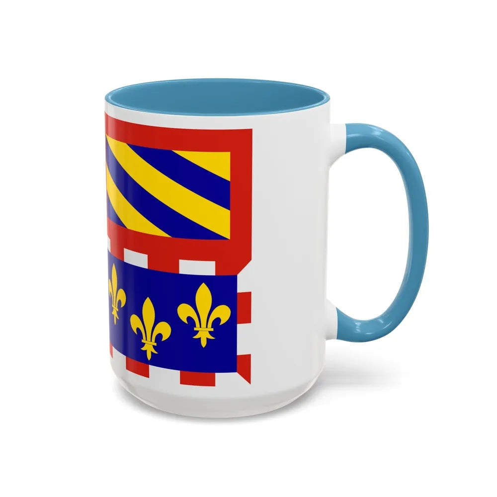 Flag of Bourgogne France - Accent Coffee Mug-Go Mug Yourself