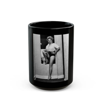 Barbara Nichols #463 (Vintage Female Icon) Black Coffee Mug-15oz-Go Mug Yourself