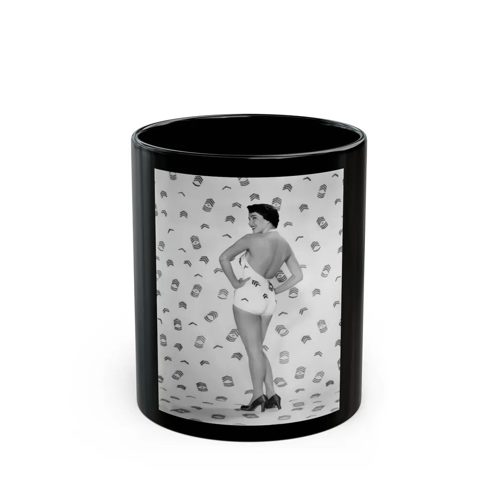 Julia Adams #54 (Vintage Female Icon) Black Coffee Mug-11oz-Go Mug Yourself