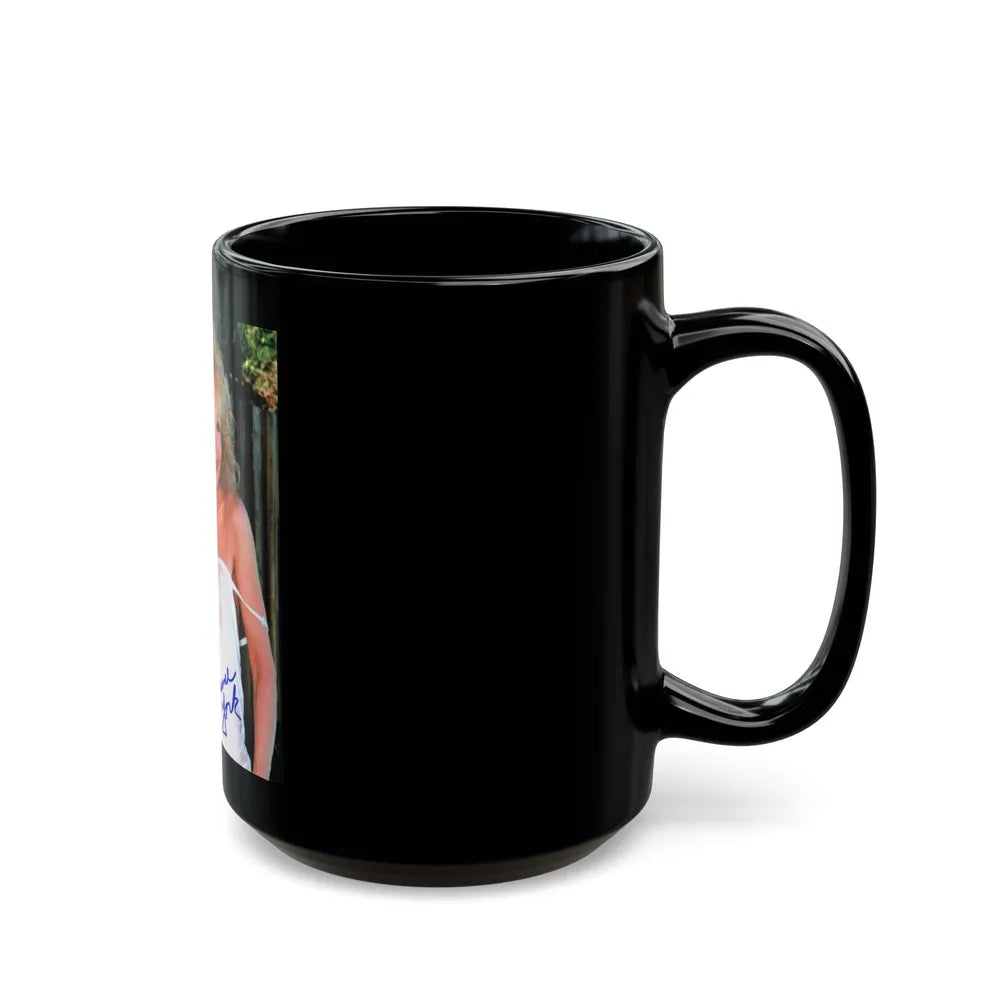 Francine York #52 (Vintage Female Icon) Black Coffee Mug-Go Mug Yourself