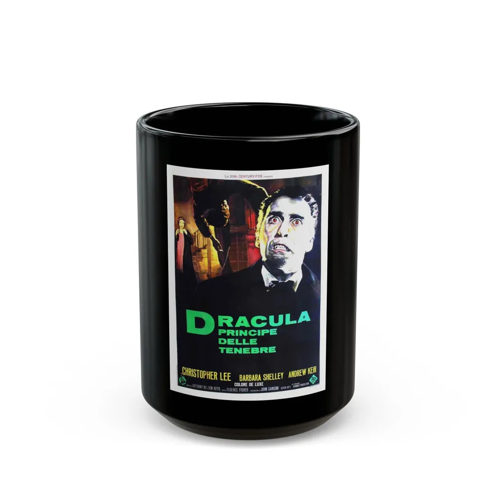 DRACULA PRINCE OF DARKNESS (ITALIAN) 1966 Movie Poster - Black Coffee Mug-15oz-Go Mug Yourself