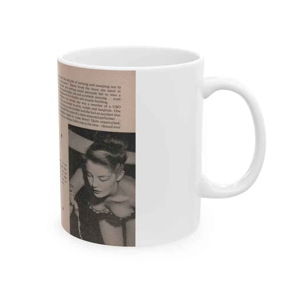 Sheree North #158 - Pages 62 & 63 from 66 PHOTOGRAPHS OF Sheree NORTH U.K. Pocket Mag. (Vintage Female Icon) White Coffee Mug-Go Mug Yourself