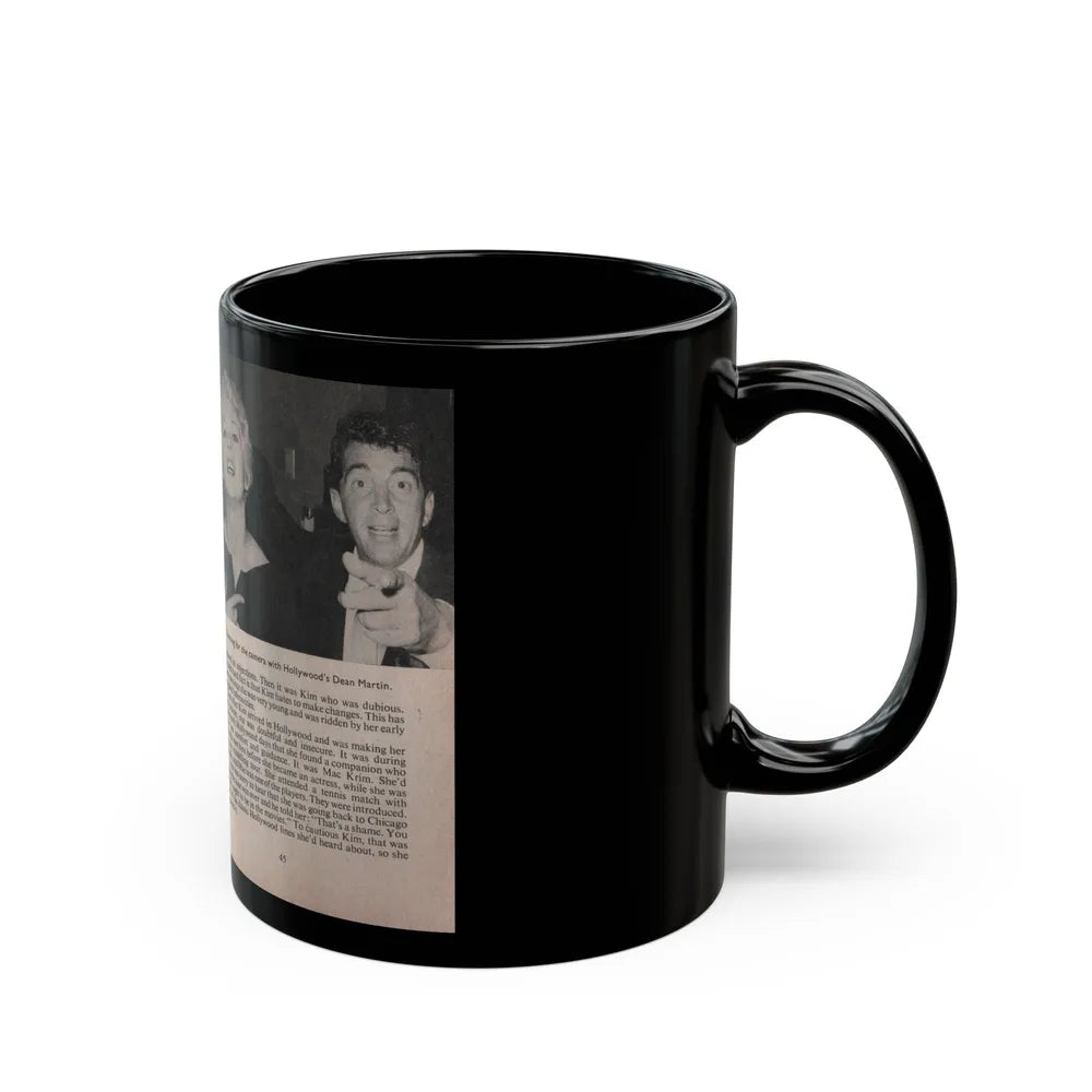 Kim Novak #160 - Scanned Mag. 66 Photos 1 (Vintage Female Icon) Black Coffee Mug-Go Mug Yourself