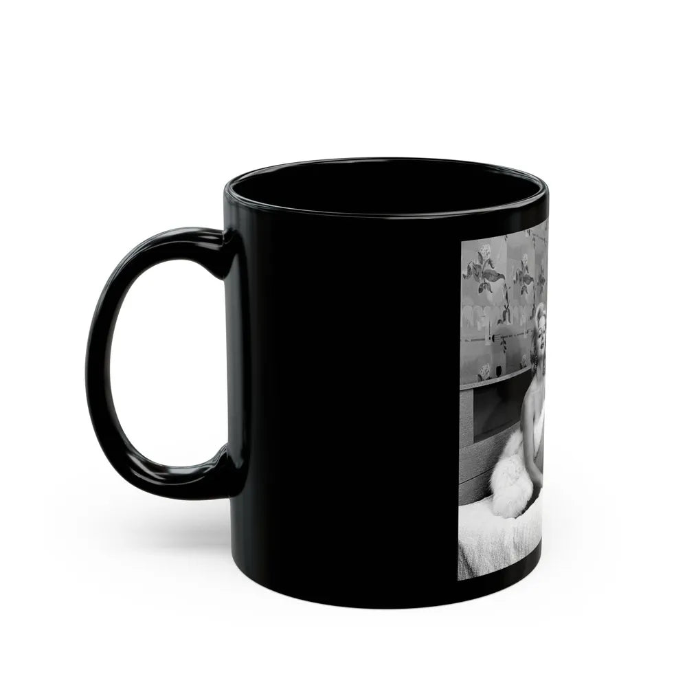 Greta Thyssen #76 (Vintage Female Icon) Black Coffee Mug-Go Mug Yourself