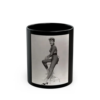 Doris Day #70 (Vintage Female Icon) Black Coffee Mug-11oz-Go Mug Yourself