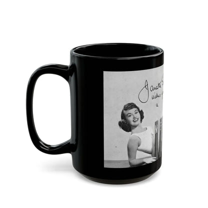 Janette Scott #47 (Vintage Female Icon) Black Coffee Mug-Go Mug Yourself