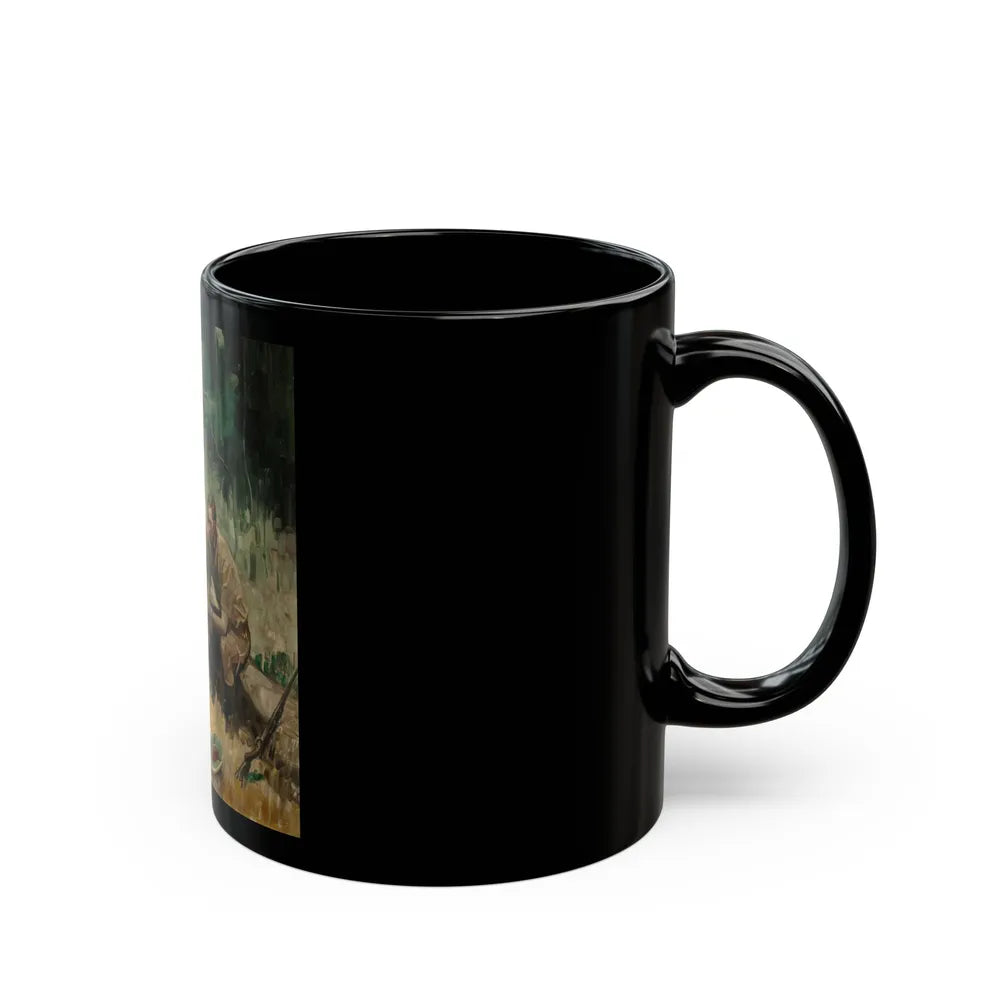 Break from the Hunt, 1925 - Black Coffee Mug-Go Mug Yourself