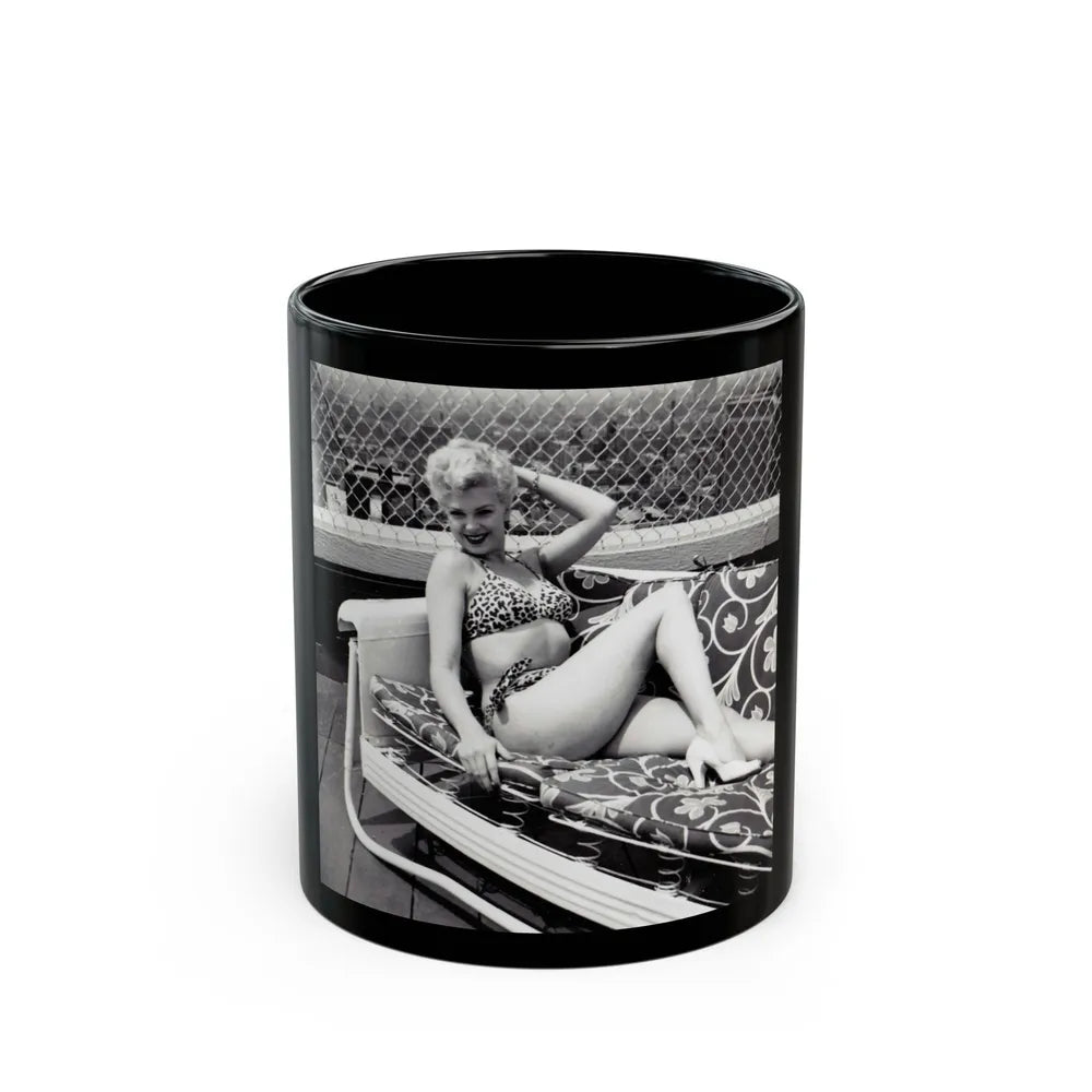 Barbara Nichols #400 (Vintage Female Icon) Black Coffee Mug-11oz-Go Mug Yourself