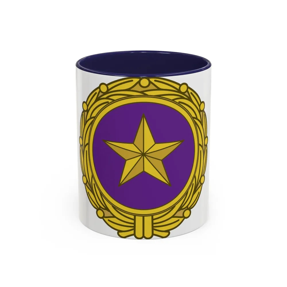 Gold Star Lapel (U.S. Army) Accent Coffee Mug-11oz-Navy-Go Mug Yourself