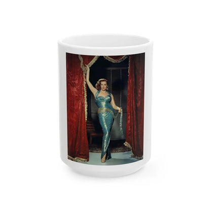 Jane Russell #135 (Vintage Female Icon) White Coffee Mug-15oz-Go Mug Yourself