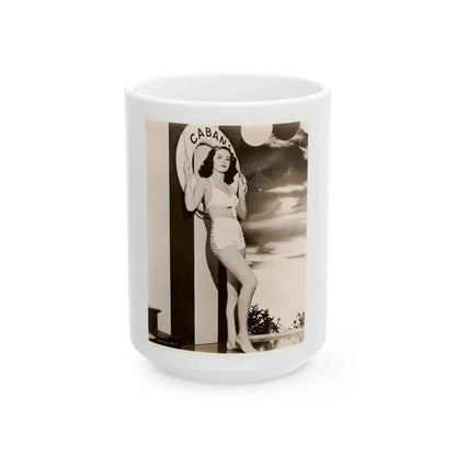 Dorothy Malone #90 1 (Vintage Female Icon) White Coffee Mug-15oz-Go Mug Yourself