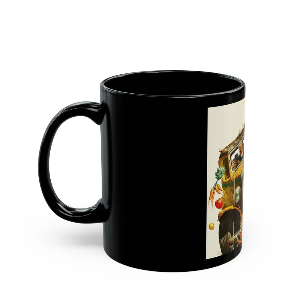 Driving Lesson Gone Bad, Collier's magazine, 1946 - Black Coffee Mug-Go Mug Yourself