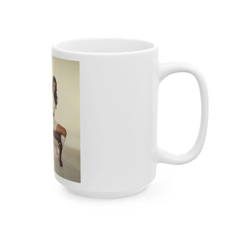 Veronica Carlson #103 with, Hammer Actress Kate O'Mara (Vintage Female Icon) White Coffee Mug-Go Mug Yourself