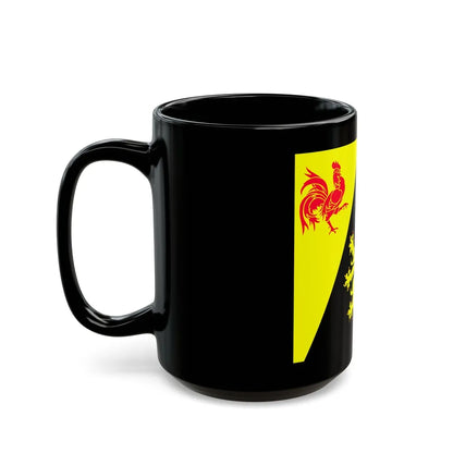 Flag of Walloon Brabant Belgium - Black Coffee Mug-Go Mug Yourself