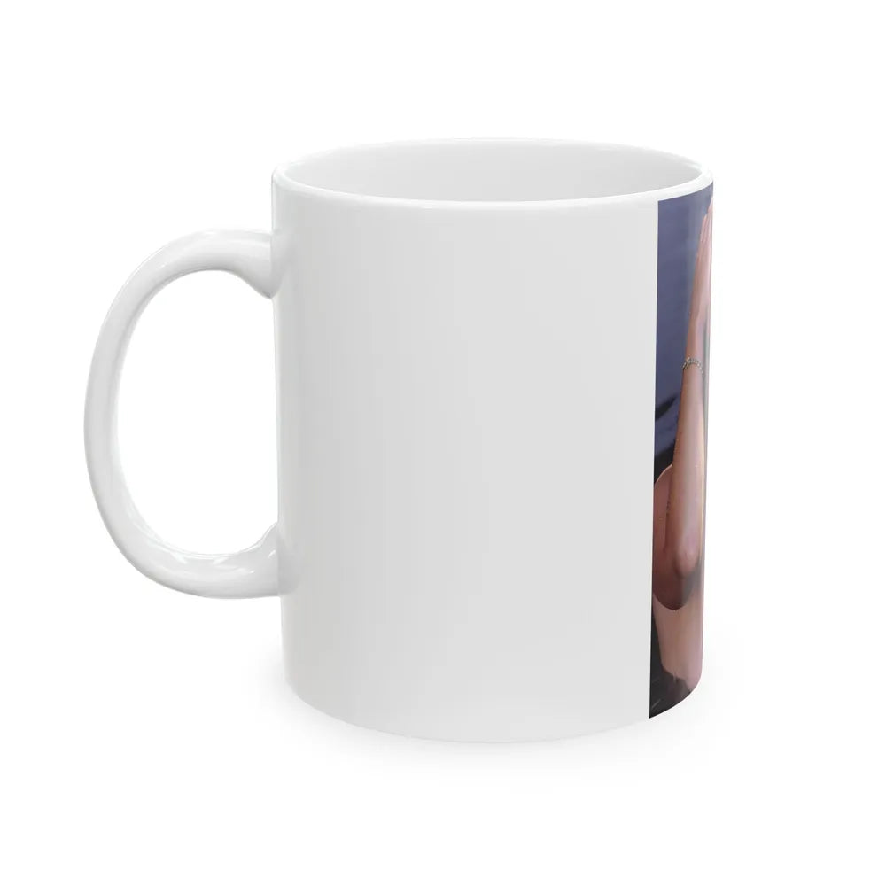 Linda Blair #371 - Underwater & Topless (Vintage Female Icon) White Coffee Mug-Go Mug Yourself