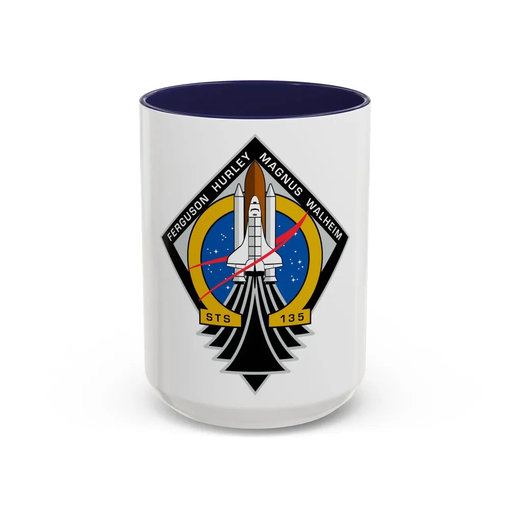 STS 135 (NASA) Accent Coffee Mug-15oz-Navy-Go Mug Yourself