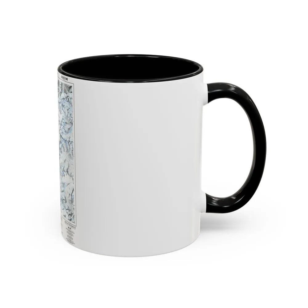 Mount Everest (1988) (Map) Accent Coffee Mug-Go Mug Yourself