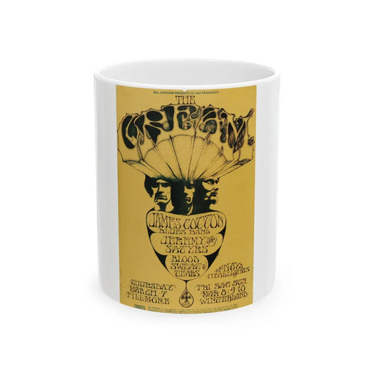 Cream - 1968 (Music Poster) White Coffee Mug-11oz-Go Mug Yourself