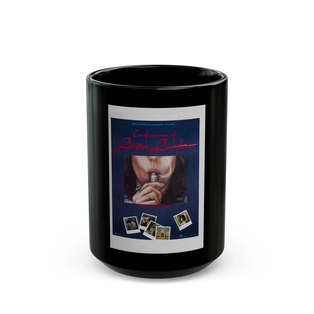 CONFESSIONS OF LINDA LOVELACE 1977 Movie Poster - Black Coffee Mug-15oz-Go Mug Yourself