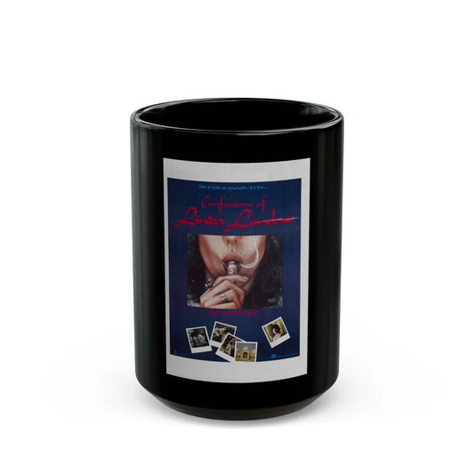 CONFESSIONS OF LINDA LOVELACE 1977 Movie Poster - Black Coffee Mug-15oz-Go Mug Yourself