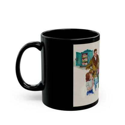 Family Breakfast, 1935 - Black Coffee Mug-Go Mug Yourself