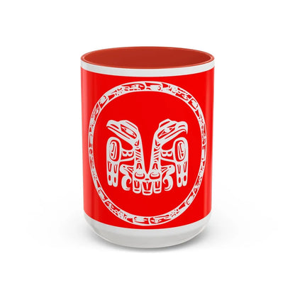 Haida Flag - Accent Coffee Mug-15oz-Red-Go Mug Yourself