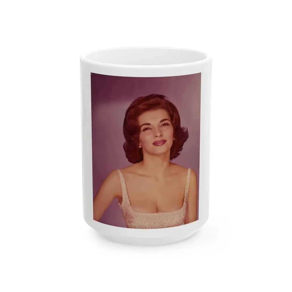 Nancy Kovack #45 (Vintage Female Icon) White Coffee Mug-15oz-Go Mug Yourself