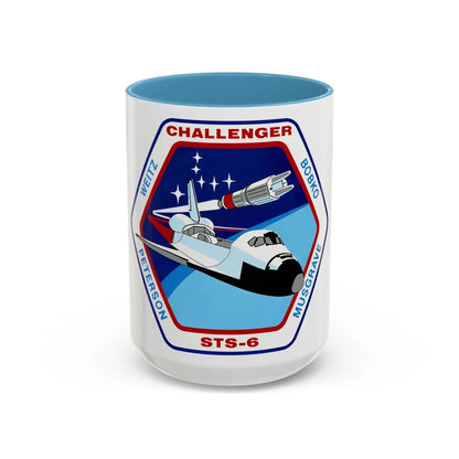 STS 6 (NASA) Accent Coffee Mug-15oz-Light Blue-Go Mug Yourself