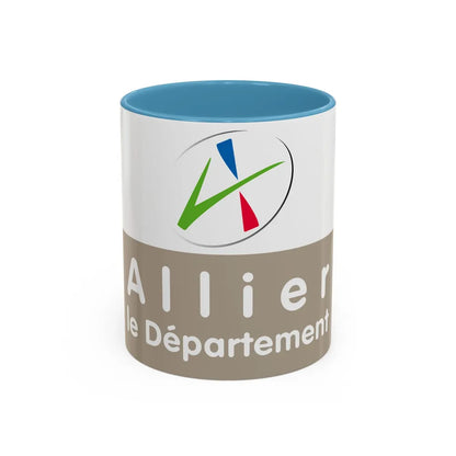 Flag of Allier France - Accent Coffee Mug-11oz-Light Blue-Go Mug Yourself