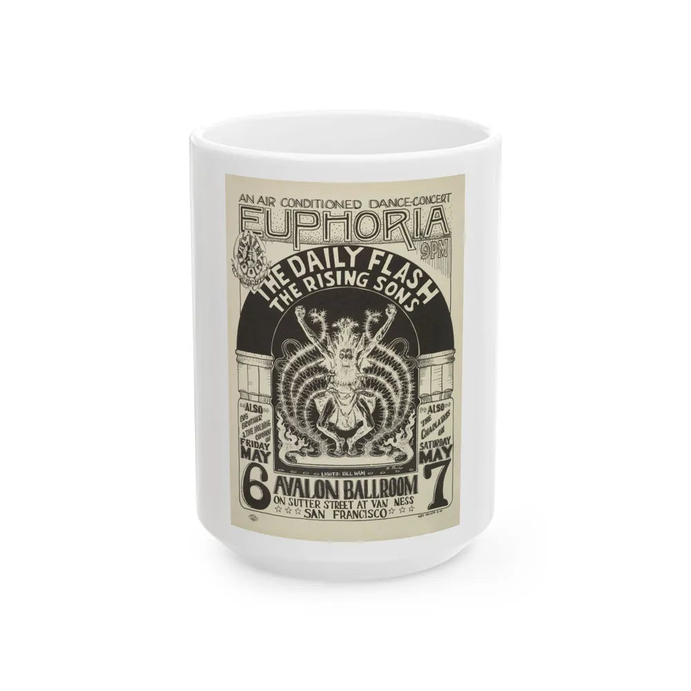 Euphoria 1966 Poster (Music Poster) White Coffee Mug-15oz-Go Mug Yourself