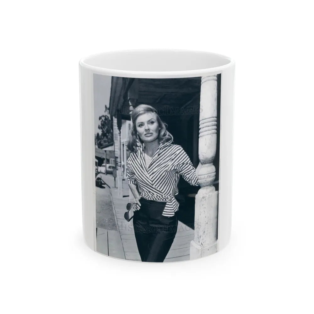 Kathleen Crowley #05 (Vintage Female Icon) White Coffee Mug-11oz-Go Mug Yourself