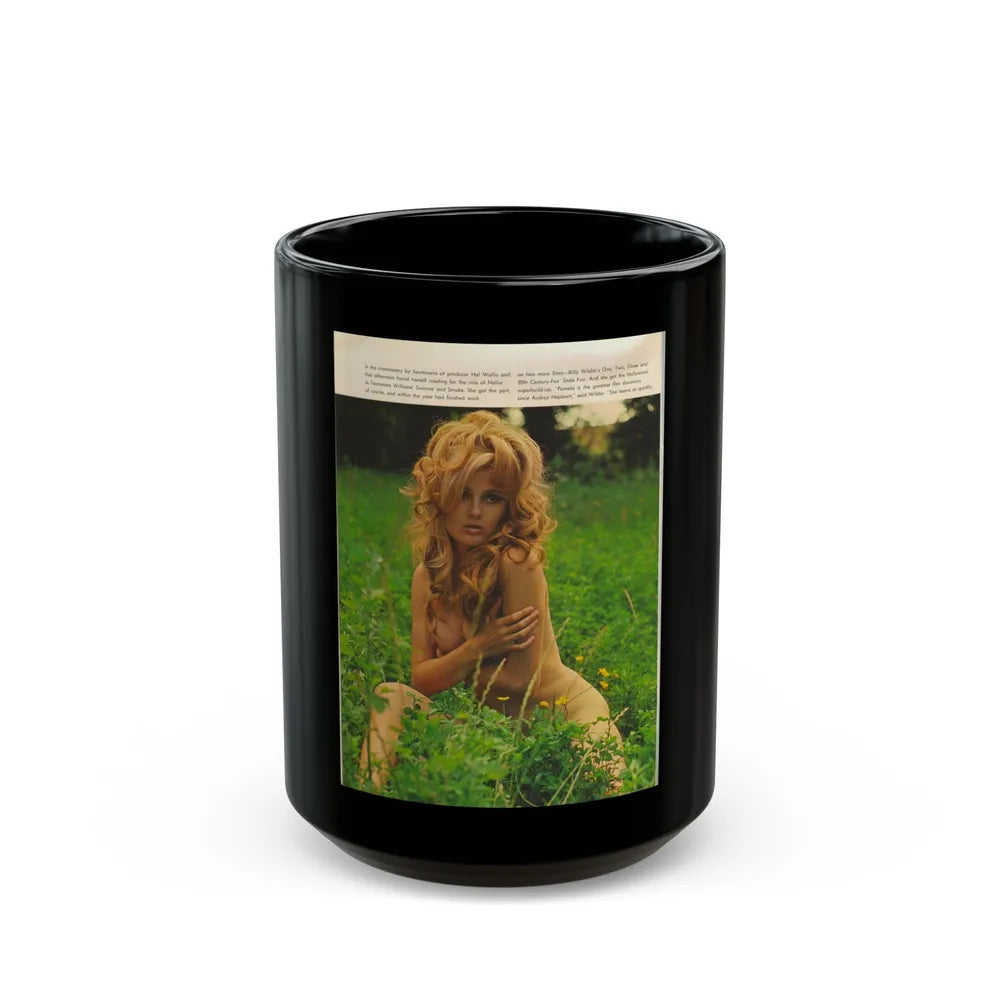 Pamela Tiffin #178 - Playboy February '69 Photo (Vintage Female Icon) Black Coffee Mug-15oz-Go Mug Yourself