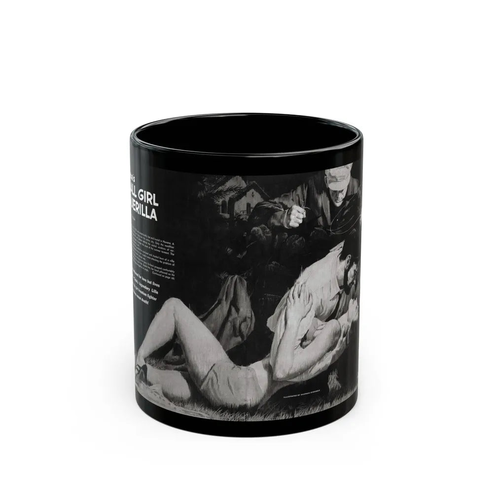 Cuba's Call Girl Guerilla, Adventure, December 1963 - Black Coffee Mug-11oz-Go Mug Yourself