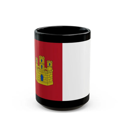 Flag of Castile La Mancha Spain - Black Coffee Mug-15oz-Go Mug Yourself