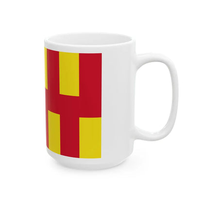 Flag of Northumberland UK - White Coffee Mug-Go Mug Yourself