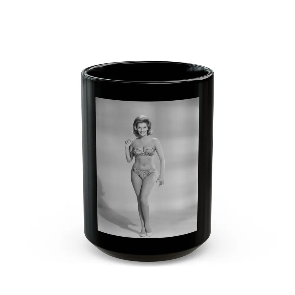 Nancy Kovack #03 (Vintage Female Icon) Black Coffee Mug-15oz-Go Mug Yourself