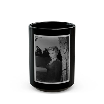 Carol Ohmart #05 (Vintage Female Icon) Black Coffee Mug-15oz-Go Mug Yourself