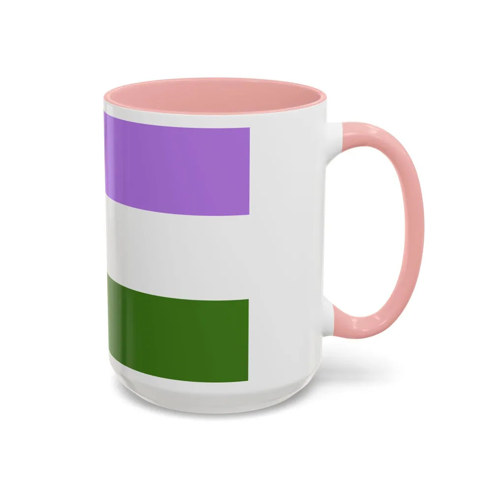 Genderqueer Pride Flag - Accent Coffee Mug-Go Mug Yourself