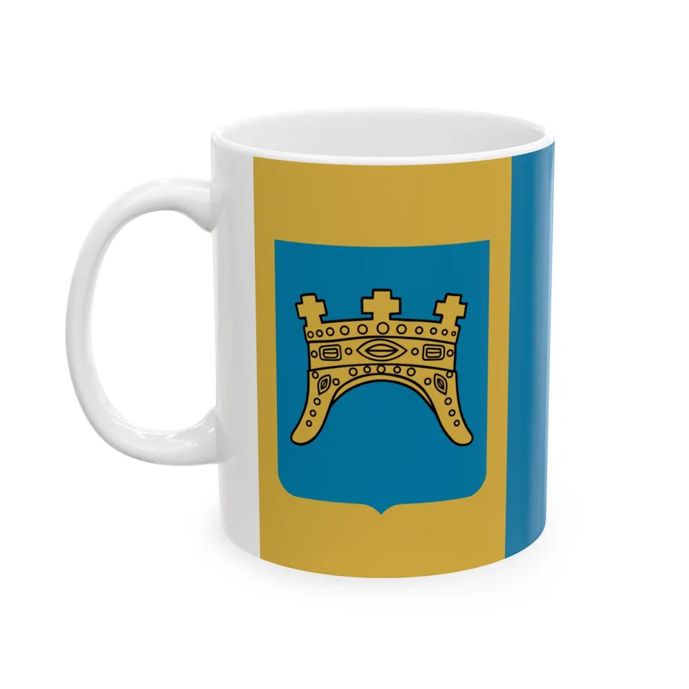 Flag of Split Dalmatia County Croatia - White Coffee Mug-Go Mug Yourself