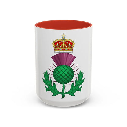 Thistle Royal Badge of Scotland - Accent Coffee Mug-15oz-Red-Go Mug Yourself