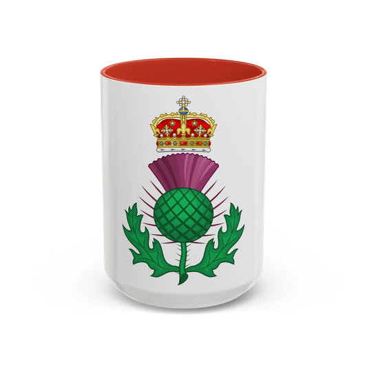 Thistle Royal Badge of Scotland - Accent Coffee Mug-15oz-Red-Go Mug Yourself