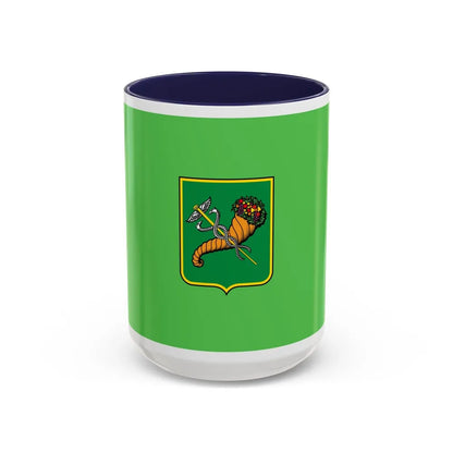 Flag of Kharkiv Ukraine - Accent Coffee Mug-15oz-Navy-Go Mug Yourself