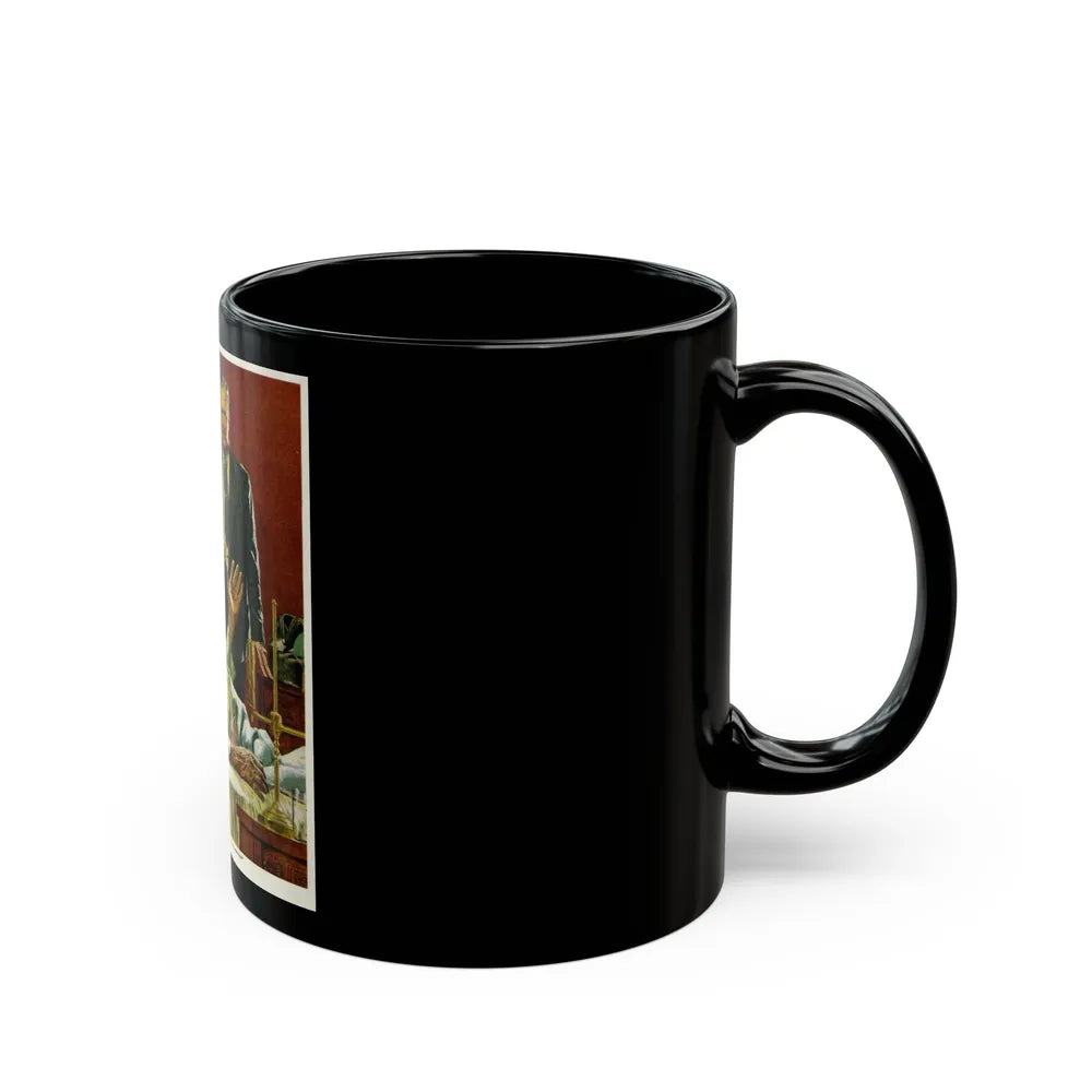 Firing the Family Doctor, 1952 - Black Coffee Mug-Go Mug Yourself