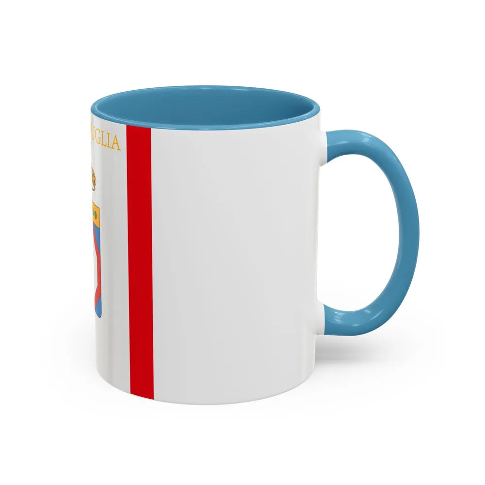 Flag of Apulia Italy - Accent Coffee Mug-Go Mug Yourself