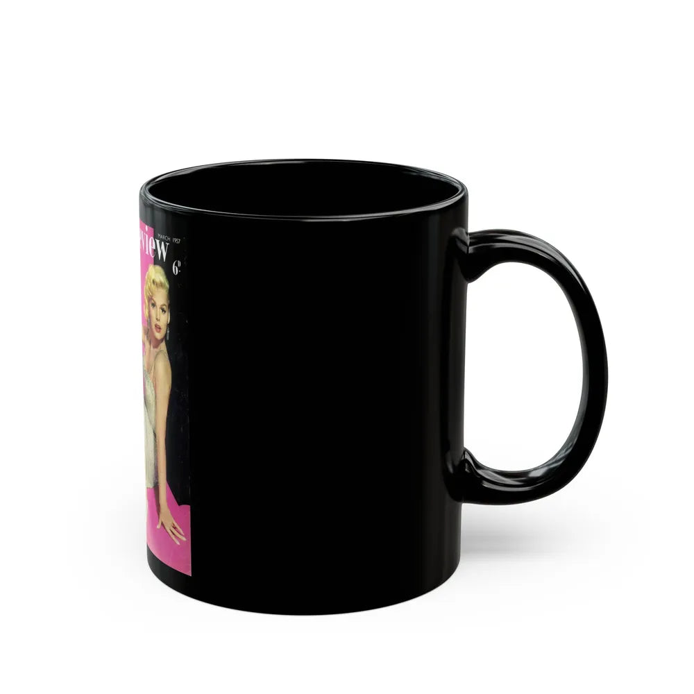 Barbara Lang #29 - Mag. Cover (Vintage Female Icon) Black Coffee Mug-Go Mug Yourself